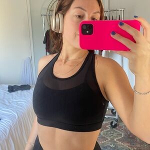 Fabletics Black Strappy Workout Top